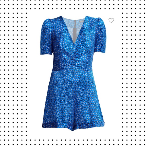 NWT Maje - Ilona Leopard Print Satin Playsuit Romper 36/4 - Picture 5 of 15